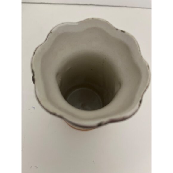 Antique 1900’s  Czech Rose Art Pottery Vase 5 1/2” - Picture 2 of 7